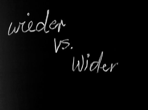 wieder vs. wider